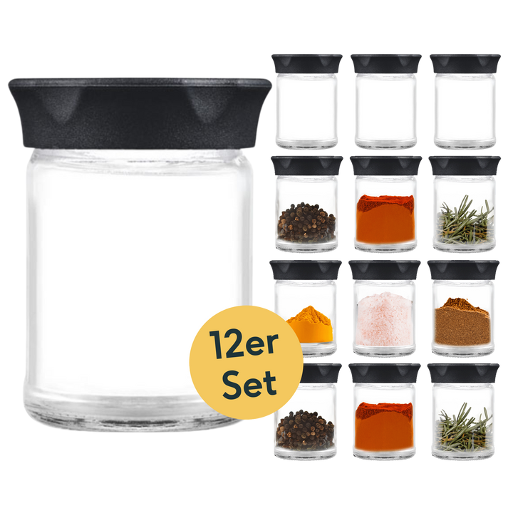 Gewürzgläser mit Schraubverschluss 12er Set