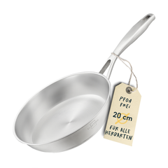 Edelstahlpfanne 20 cm Unbeschichtet