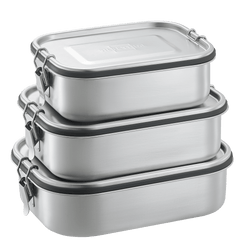 Edelstahl Brotdosen Set