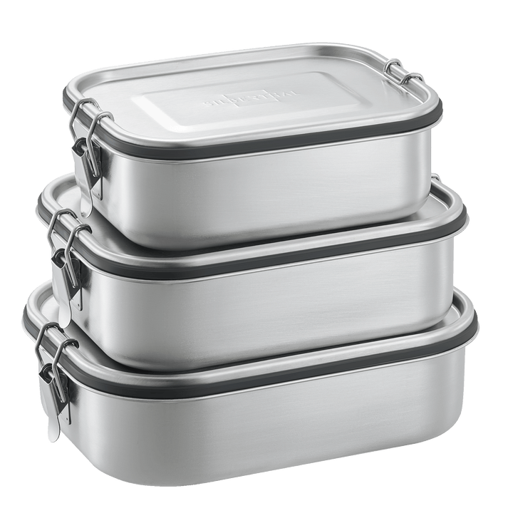 Edelstahl Brotdosen Set