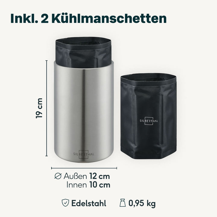 Weinkühler mit 2 Manschetten
