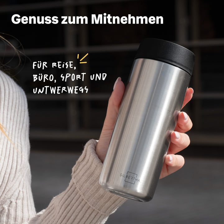 Thermobecher Silber