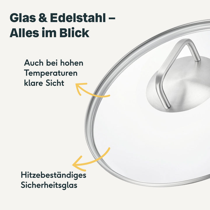 Glasdeckel für 28 cm Pfannen