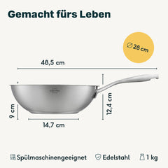 Wok Unbeschichtet 28 cm