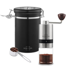 Kaffeemühle mit Kaffeedose Set