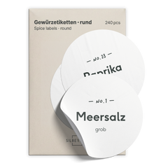 240 Etiketten Gewürzgläser Rund