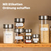 232 Etiketten Gewürzgläser eckig