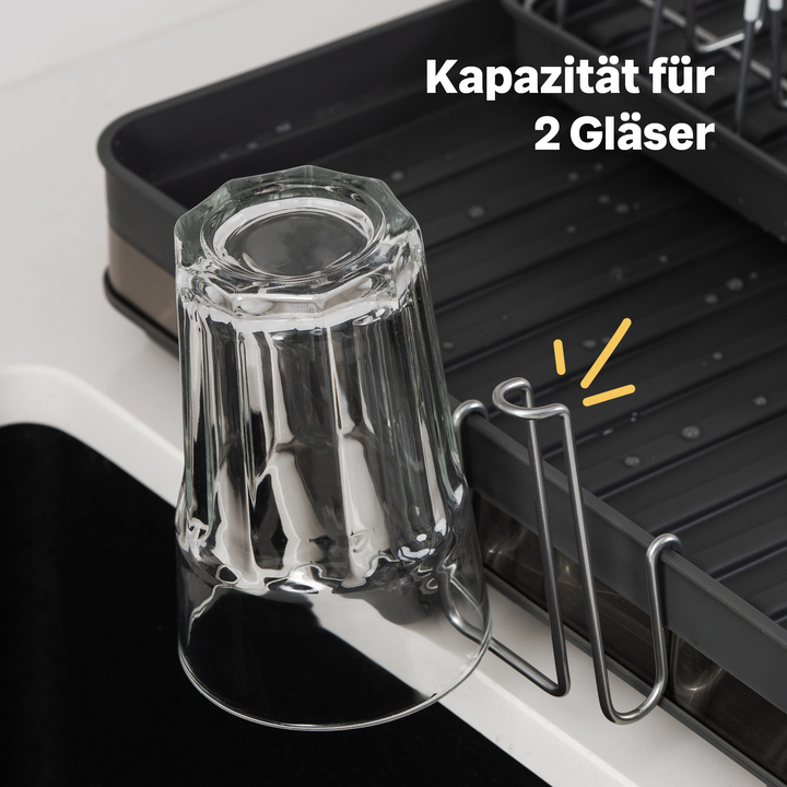Abtropfgestell mit Gläserhalter