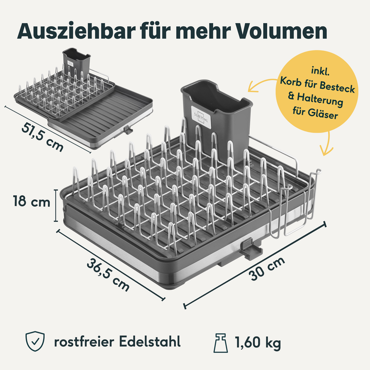 Abtropfgestell mit Gläserhalter