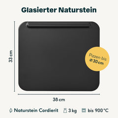 Pizzastein glasiert