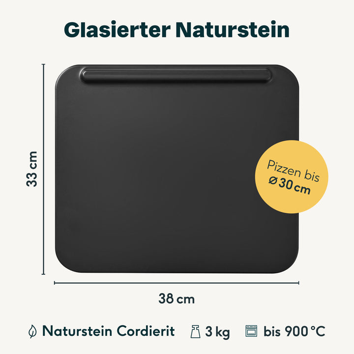 Pizzastein glasiert