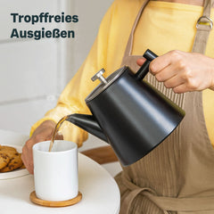 Teekanne Schwarz Matt