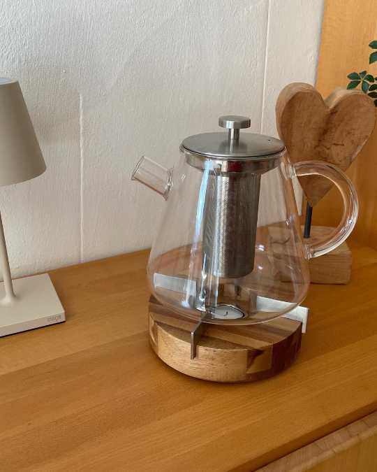 Kundenfoto: Teekanne aus Glas mit Stövchen
