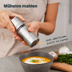 Gewürzmühlen mit Einstellring mit Muskatmühle Set