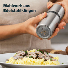 Gewürzmühlen mit Einstellring mit Muskatmühle Set