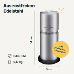 Gewürzmühlen mit Einstellring mit Muskatmühle Set