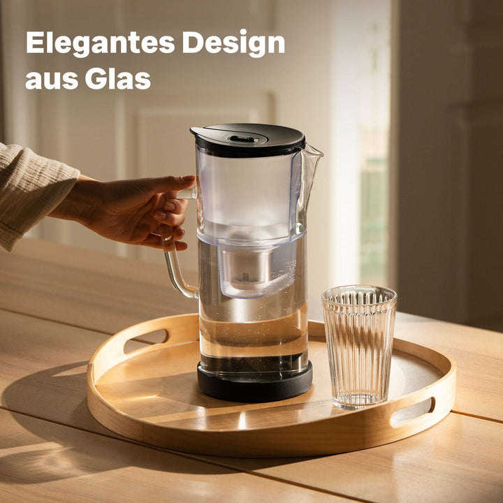 Wasserfilterkanne aus Glas