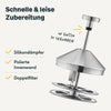 Espressokocher mit Kaffeemühle & Milchaufschäumer
