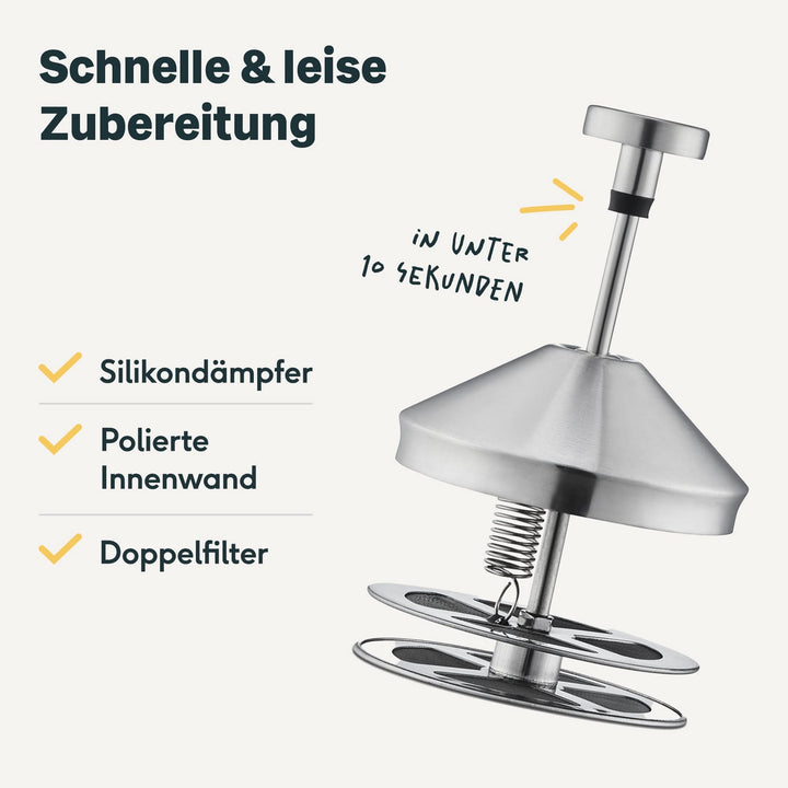 Espressokocher mit Kaffeemühle & Milchaufschäumer