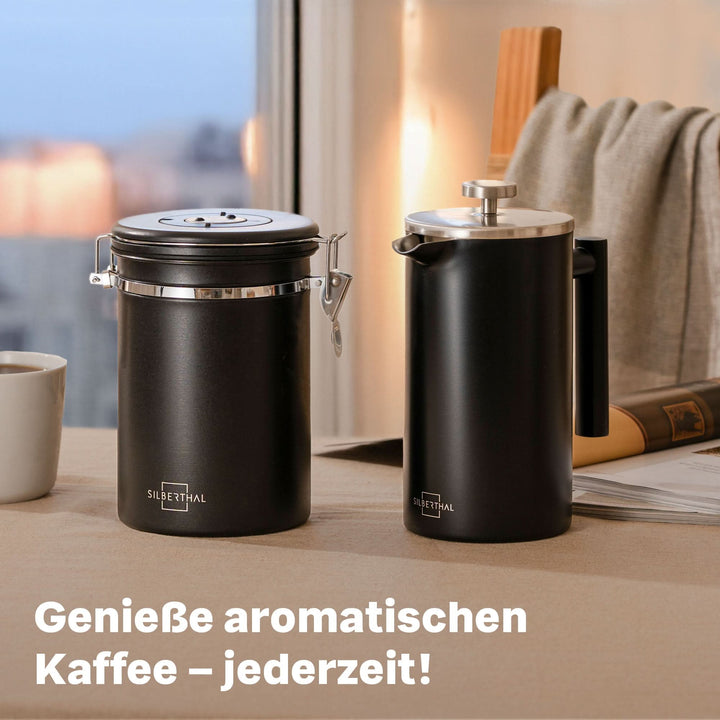 French Press + Kaffeedose Set