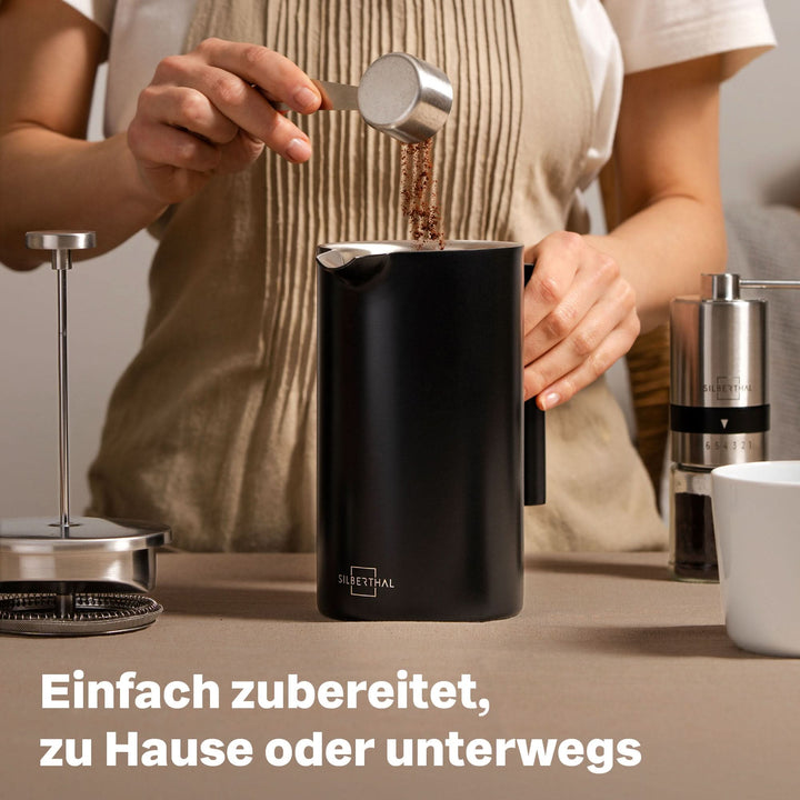 French Press + Kaffeedose Set