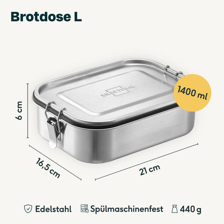 Brotdose Edelstahl 1400ml