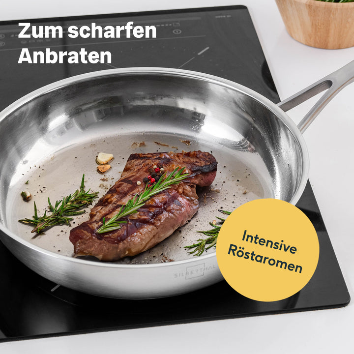 3er-Pfannenset Unbeschichtet