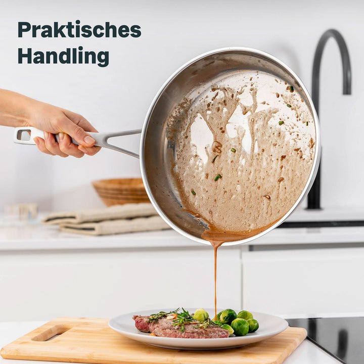 3er-Pfannenset Unbeschichtet