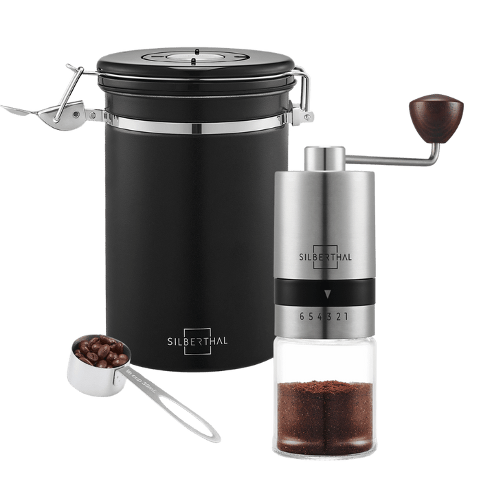 Kaffeemühle mit Kaffeedose Set