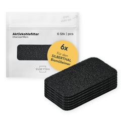 6x  Aktivkohlefilter für Biomülleimer 4 Liter