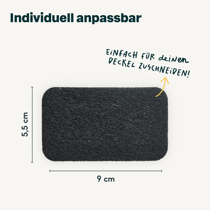 6x  Aktivkohlefilter für Biomülleimer 4 Liter