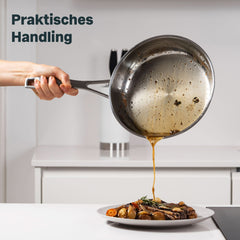 Edelstahlpfanne 20 cm Unbeschichtet
