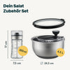 Salatschleuder Set mit Dressing Shaker