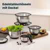 Edelstahlschüsseln mit Deckel - 5er Set