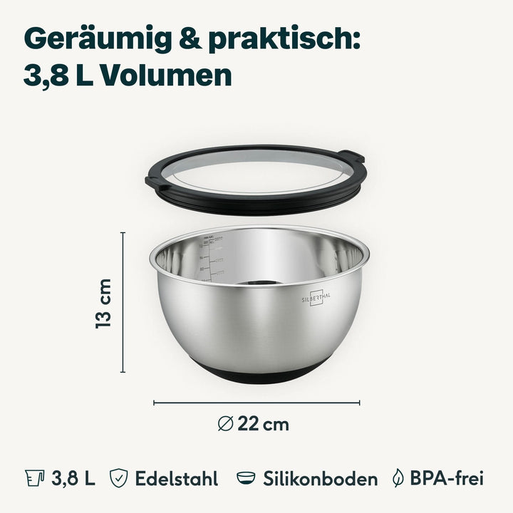 Edelstahlschüssel 3,8 Liter