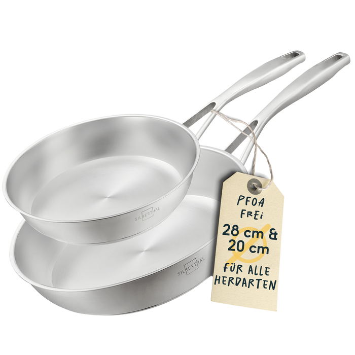 2er-Pfannenset Unbeschichtet - 20 + 28 cm