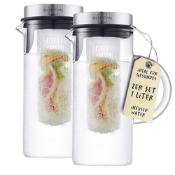 2x Glaskaraffen 1 Liter Set