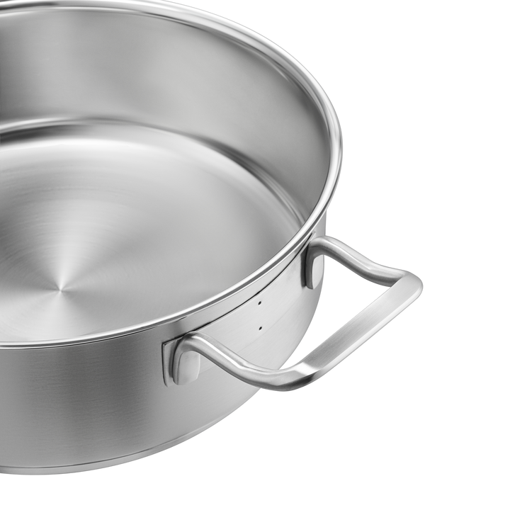 Servierpfanne Unbeschichtet 24 cm mit Deckel