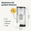 Wasserfilterkanne mit 12 Kartuschen