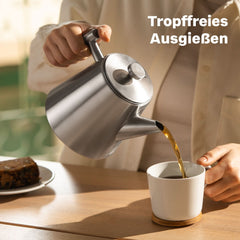 Doppelwandige Edelstahl Teekanne