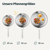 Edelstahlpfanne 28 cm Unbeschichtet
