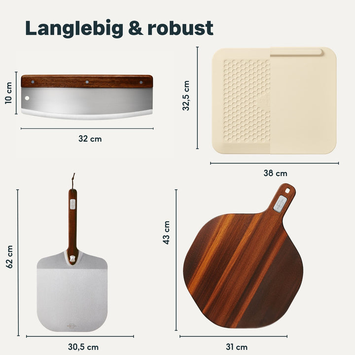 Pizzastein Set 4-teilig