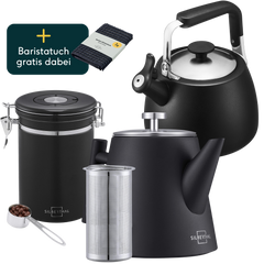 Teekanne mit Wasserkessel & Aufbewahrungsdose Set