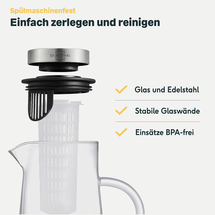 Wasserkaraffen mit Einsatz von SILBERTHAL (2)